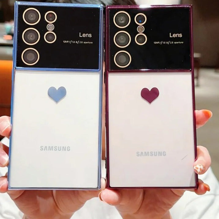 Cute Heart Camera Protection Samsung Case
