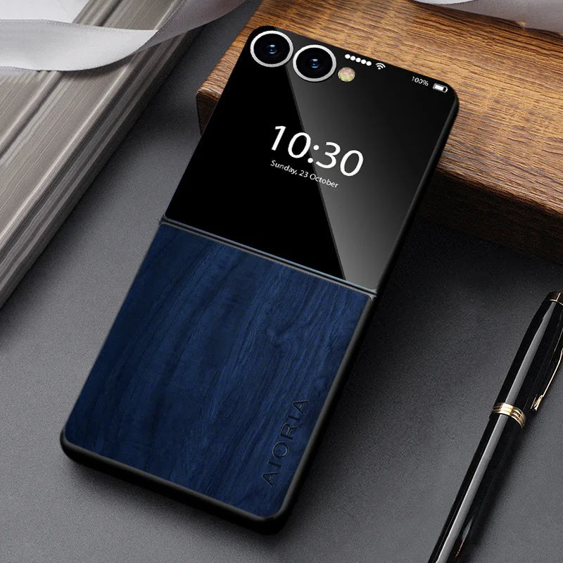 Leather Wood Texture Samsung Galaxy Z Fold Case