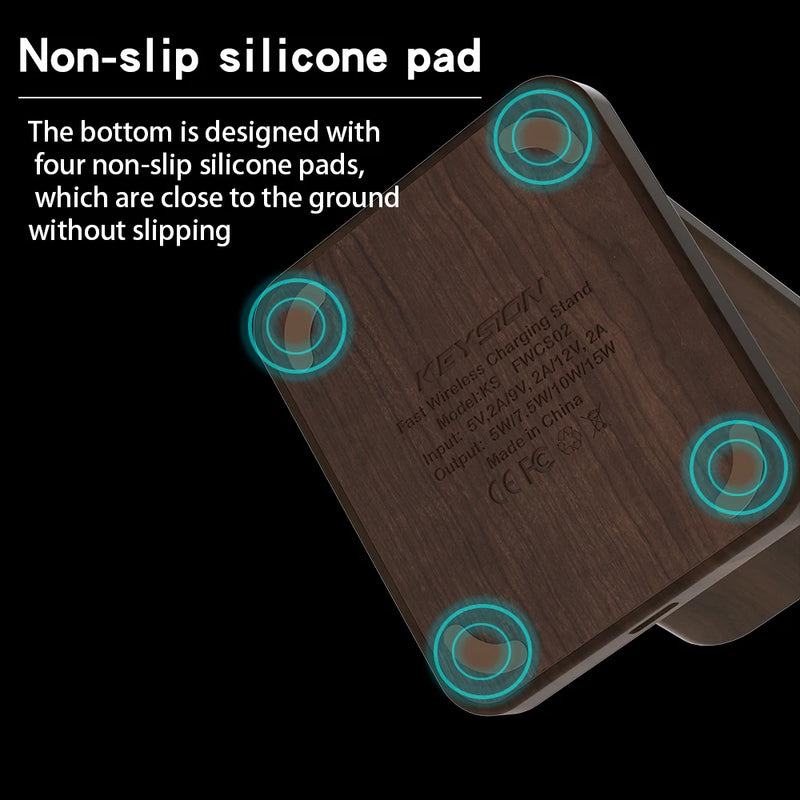 Wooden Wireless Charger for  Samsung S24 S23 S22