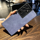 Luxury Suede Leather Samsung Case