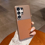 Luxury Matte Metal Litchi Texture Samsung Case