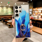 Marble Diamond Metal Ring Holder Samsung Cases - CaseShoppe Samsung A53 5G / A5