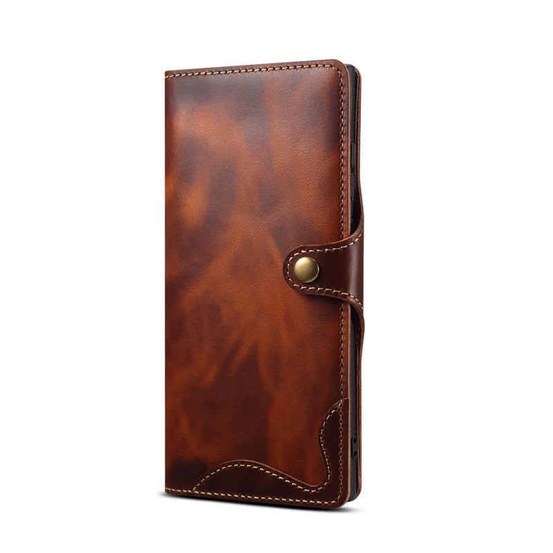 Classic Faux Leather Samsung Galaxy Cases - CaseShoppe For Samsung Galaxy S23 Ultra / Auburn