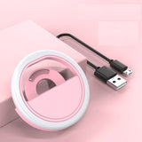 LED Selfie Ring with USB Charger - CaseShoppe Pink