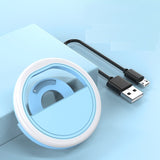 LED Selfie Ring with USB Charger - CaseShoppe Blue