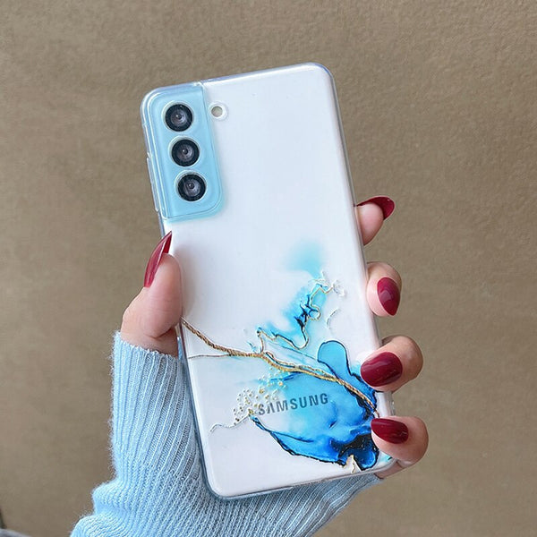 Watercolor Painting Marble Samsung Cases