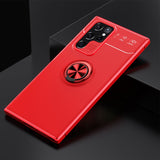Modern Plating Case with Ring - CaseShoppe for Samsung S22 / Red