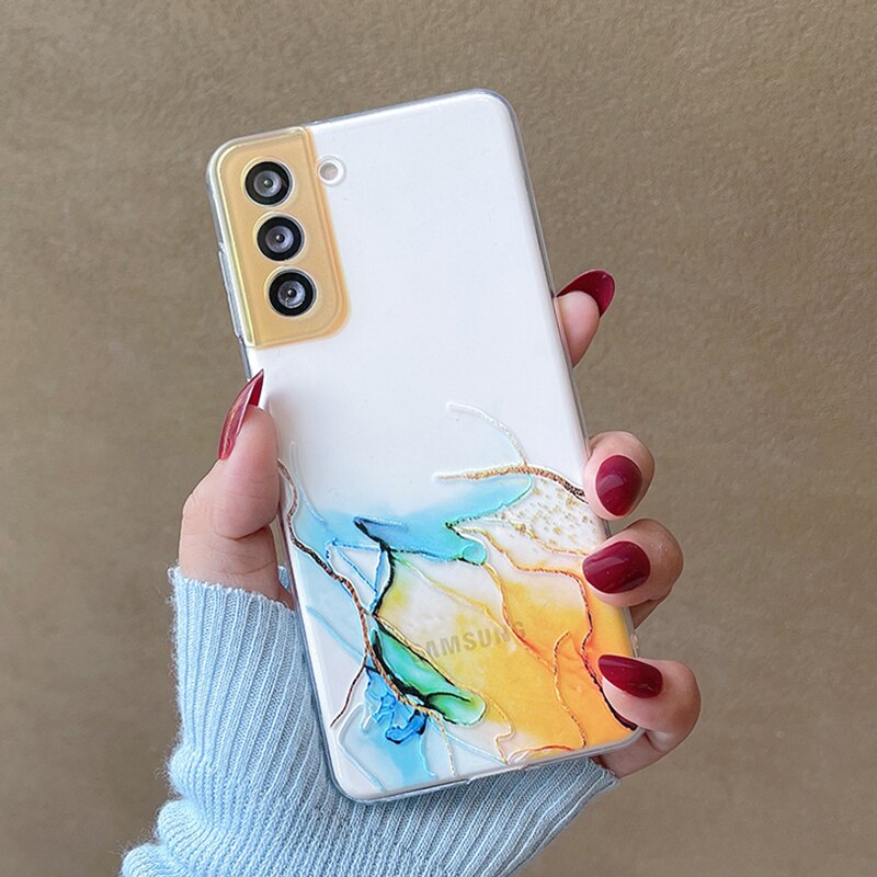 Watercolor Painting Marble Samsung Cases