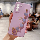 Heart Chain Samsung Case - CaseShoppe Samsung Galaxy S21 / Purple