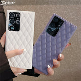Luxury Leather Diamond Lattice Samsung S23 Cases - CaseShoppe