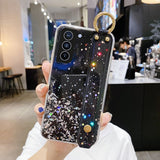 Bling Glitter Wrist Strap Samsung Cases - CaseShoppe Samsung Galaxy S23 Ultra / Black