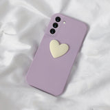 3D Heart Liquid Silicone Samsung Cases - CaseShoppe Samsung S22 Ultra / Grass Purple