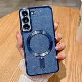 MagSafe Plating Glitter Samsung Cases - CaseShoppe Samsung S23 / Navy Blue