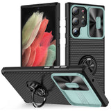 Luxury Armor Samsung Cases with Slider Camera - CaseShoppe Samsung S23 / Mint Blue