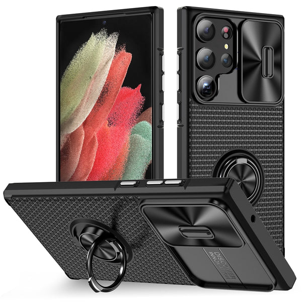 Luxury Armor Samsung Cases with Slider Camera - CaseShoppe Samsung S23 Ultra / Black 1