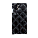 3D Rhombic Pattern Samsung Cases - CaseShoppe Samsung S22 / Black