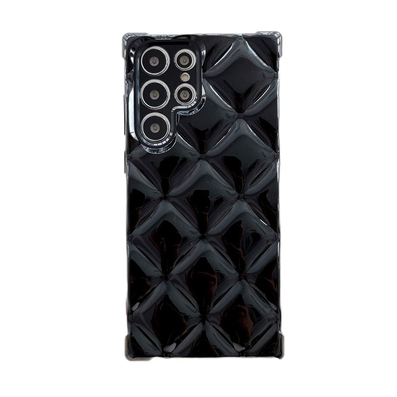 3D Rhombic Pattern Samsung Cases - CaseShoppe Samsung S22 / Black