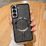 MagSafe Plating Glitter Samsung Cases - CaseShoppe Samsung S23 / Black