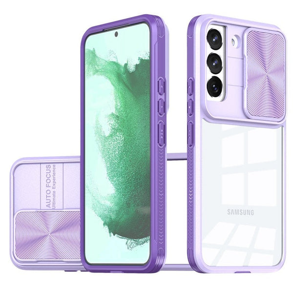 Transparent Acrylic Samsung Cases with Camera Cover