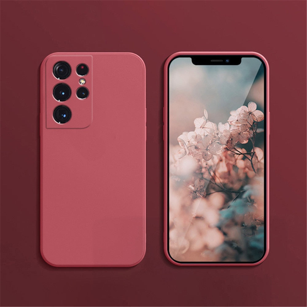 Luxury Square Silicone Samsung Cases | CaseShoppe