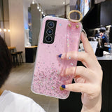 Bling Glitter Wrist Strap Samsung Cases - CaseShoppe Samsung Galaxy S23 / Pink