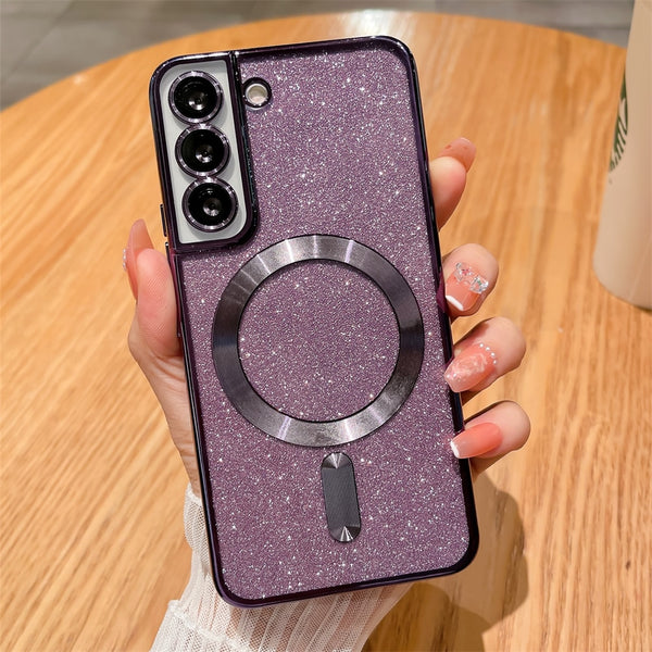 MagSafe Plating Glitter Samsung Cases - CaseShoppe Samsung S23 / Dark Purple