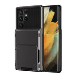 Hard Bumper Flip Wallet Samsung Cases - CaseShoppe Samsung Galaxy S23 / Black