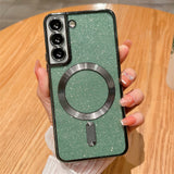 MagSafe Plating Glitter Samsung Cases - CaseShoppe Samsung S23 / Dark Green