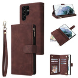 Retro Flip Leather Wallet Samsung Cases - CaseShoppe Samsung Galaxy S23 / Coffee
