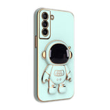 3D Astronaut Holder Stand Samsung Case - CaseShoppe Mint Green / Samsung S22 Ultra