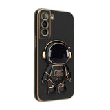 3D Astronaut Holder Stand Samsung Case - CaseShoppe Black / Samsung S22