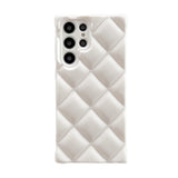 3D Rhombic Pattern Samsung Cases - CaseShoppe Samsung S22 / Ivory