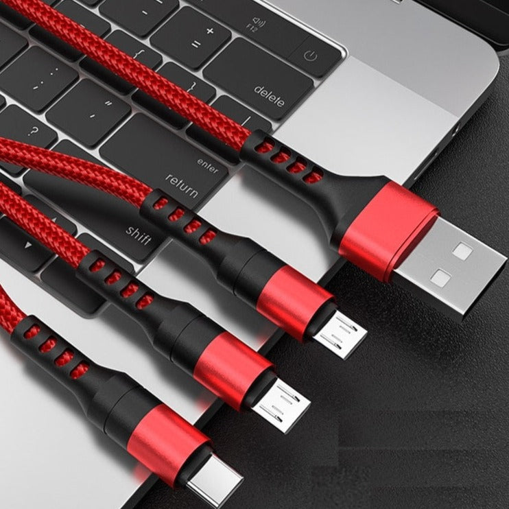 3 in 1 Fast Charging USB Cables - CaseShoppe
