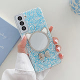 Glitter Mirror Samsung Cases - CaseShoppe For Samsung S22 / Blue