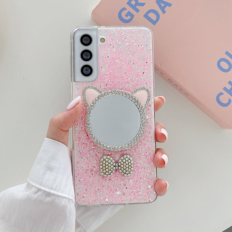 Glitter Mirror Samsung Cases - CaseShoppe For Samsung S22 / Pink