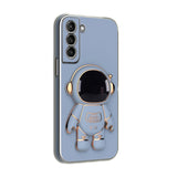 3D Astronaut Holder Stand Samsung Case - CaseShoppe Blue Grey / Samsung S22 Ultra