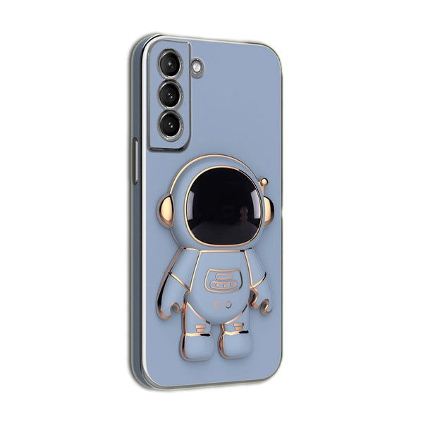 3D Astronaut Holder Stand Samsung Case - CaseShoppe Blue Grey / Samsung S22 Ultra