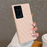 Luxury Leather Diamond Lattice Samsung S23 Cases - CaseShoppe Samsung S23 / Pink