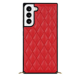Premium Leather Samsung Cases with Crossbody Lanyard - CaseShoppe For Samsung Galaxy S9 / Red