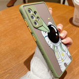 Cute Astronaut with Telescope Samsung Cases - CaseShoppe Samsung Galaxy S20 FE / Green