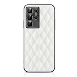 Luxury Leather Samsung Cases with Metal Lens - CaseShoppe Samsung S22 / Ivory