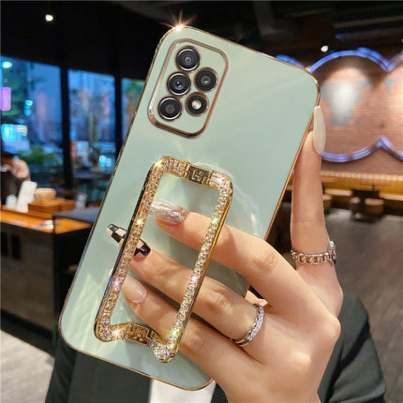 Crystal Square Holder Plating Samsung Cases – CaseShoppe