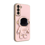 3D Astronaut Holder Stand Samsung Case - CaseShoppe Pink / Samsung S22