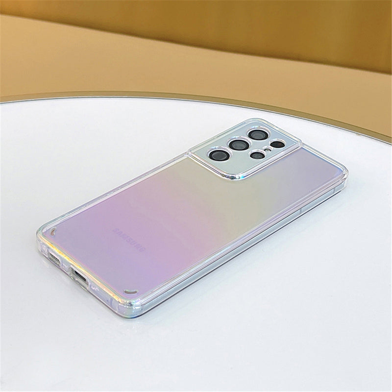 Rainbow Gradient Laser Clear Samsung Cases - CaseShoppe