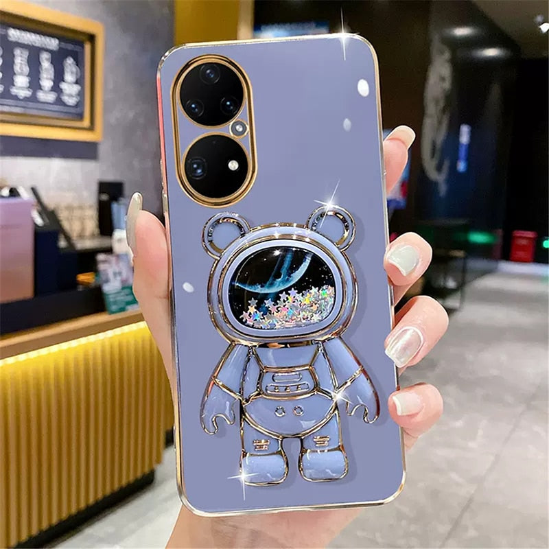 Glitter Quicksand Astronaut Samsung Cases - CaseShoppe Samsung Galaxy S23 / Gray
