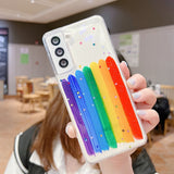 Pride Rainbow Glitter Samsung Case - CaseShoppe Samsung S22 / Transparent