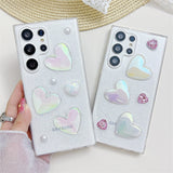 Transparent Laser Love Heart Samsung Cases