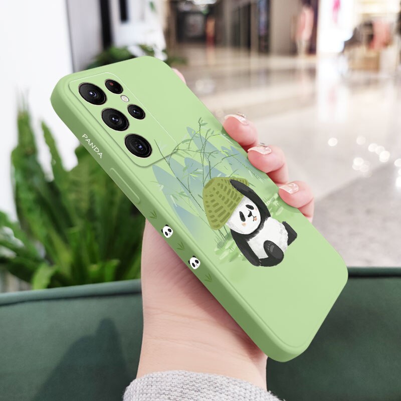 Cute Baby Panda Samsung Galaxy Cases - CaseShoppe Samsung Galaxy S22 Ultra / Light Green