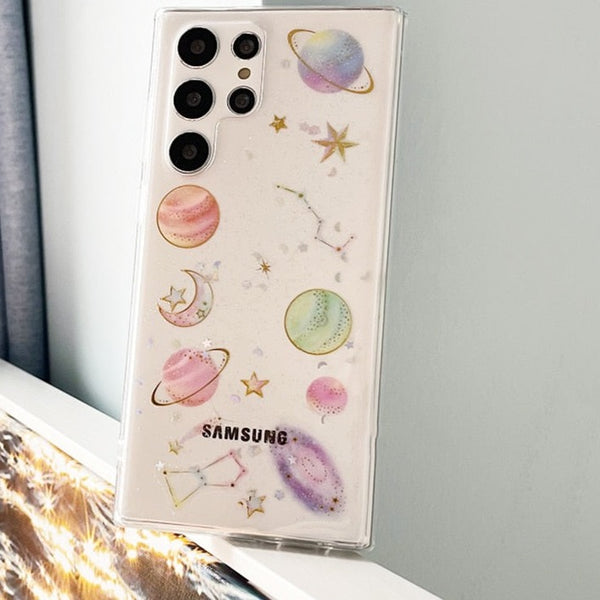 Glitter Stars Moon Samsung Galaxy Cases - CaseShoppe