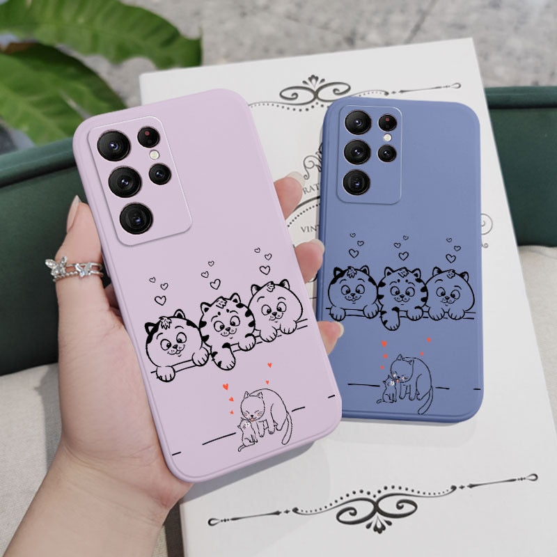 Cute Kittens Silicone Samsung Cases - CaseShoppe